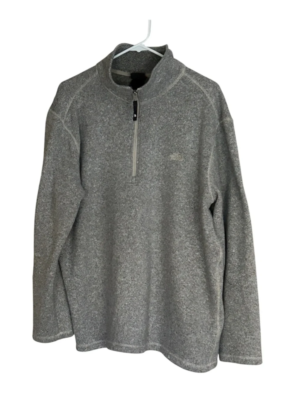 The‎ North Face men's 1/4 zip pullover grey XLT
